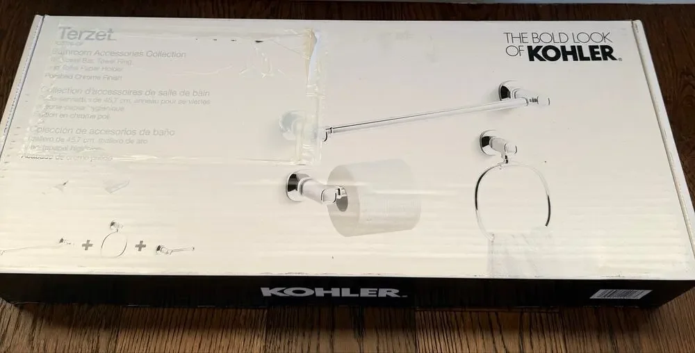 Kohler Terzet 3-piece Bath Accessory Set Polished Chrome Finish